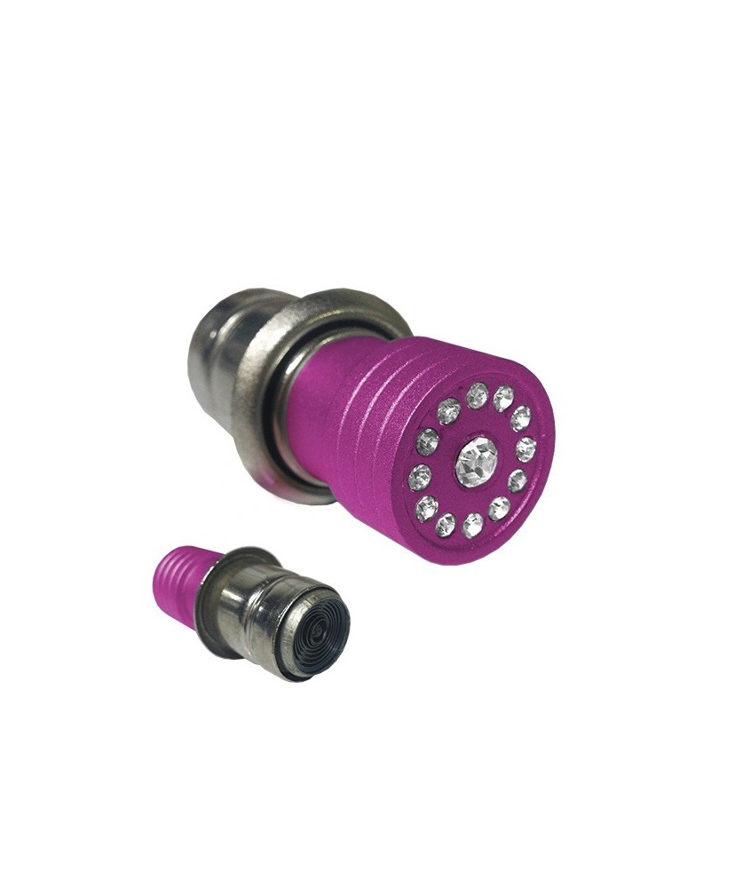 GloboStar® 115207 Αναπτήρας Αυτοκινήτου Φούξια με Διαμαντάκια